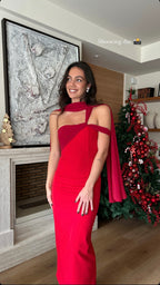 vestido Aurora Largo Rojo