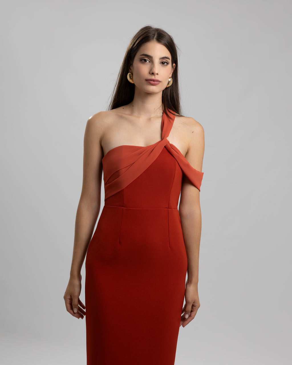 Vestido Aurora Largo Teja