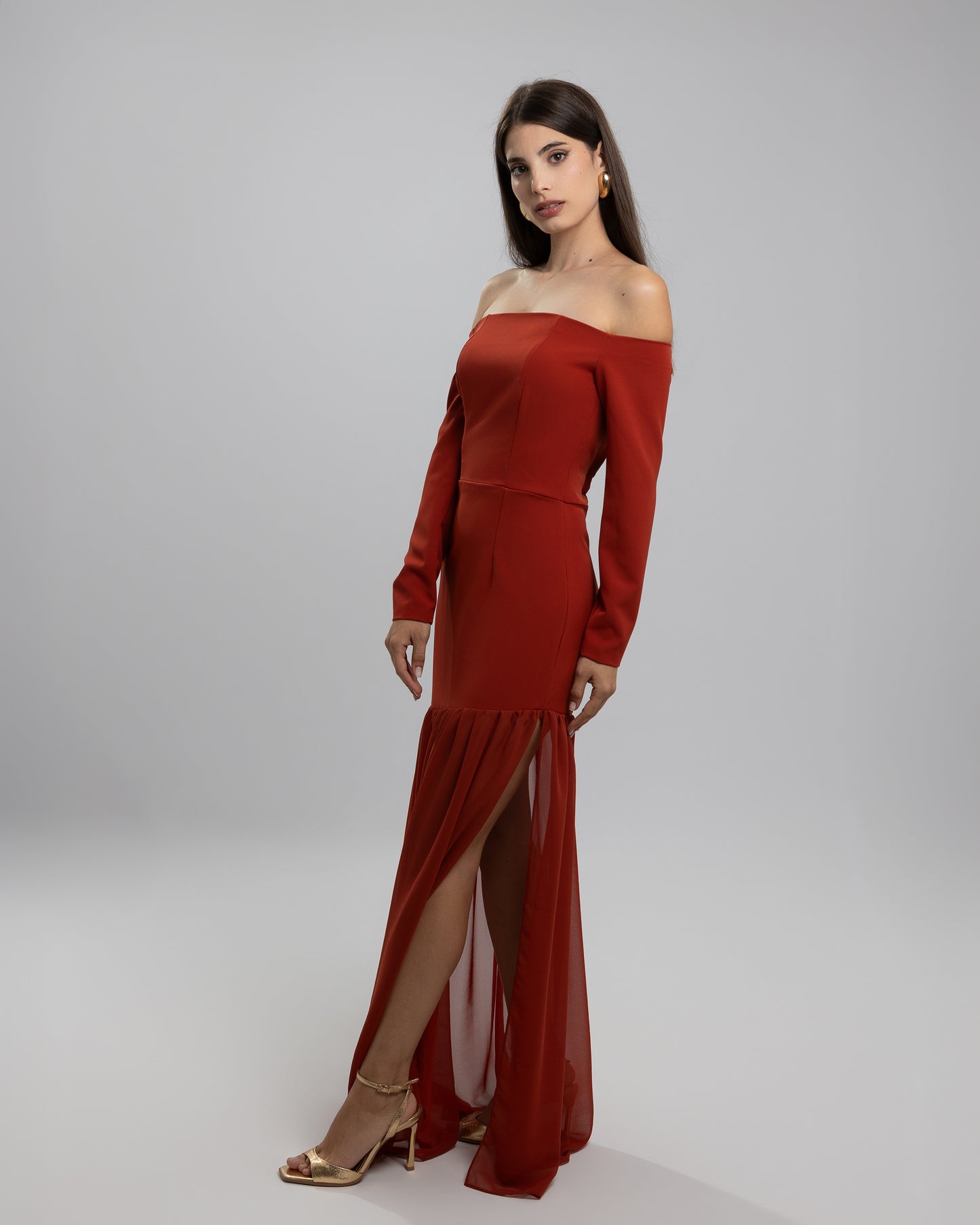 Vestido Atenea Mangas Teja