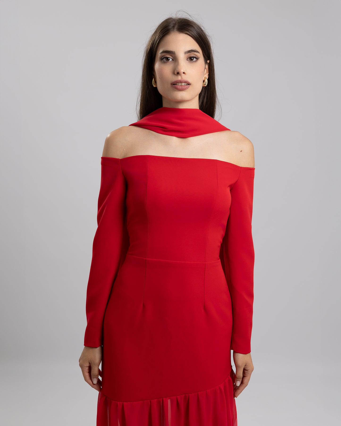 Vestido Atenea Mangas Rojo