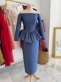 Set Mariella mangas azul