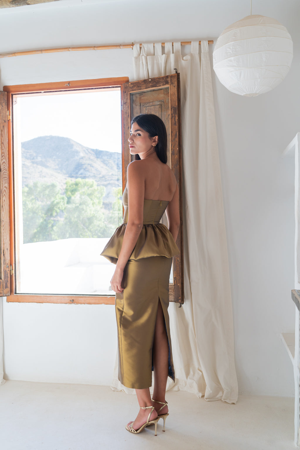 Set Mariella verde aceite