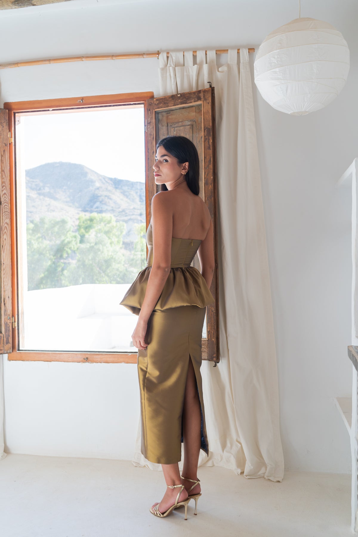Set Mariella verde aceite