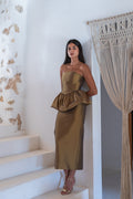 Set Mariella verde aceite