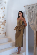 Set Mariella verde aceite