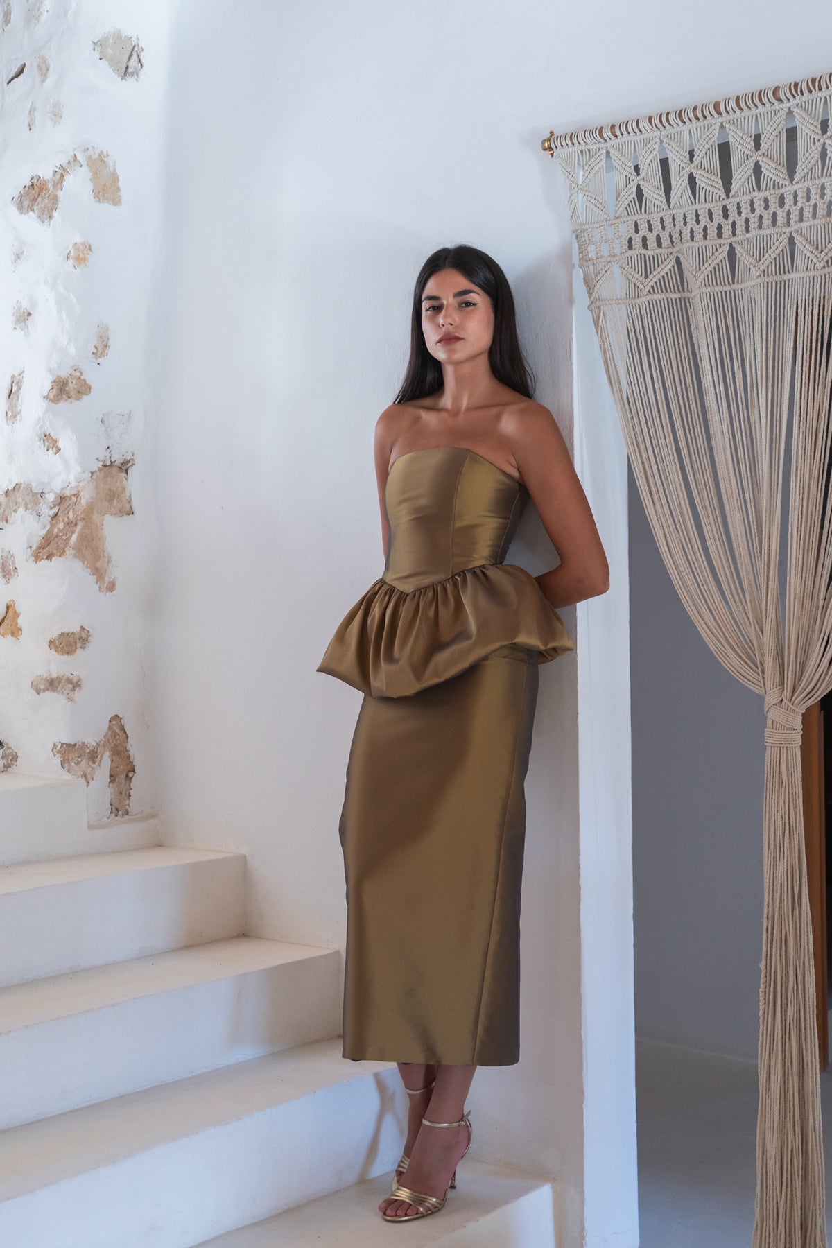 Set Mariella verde aceite