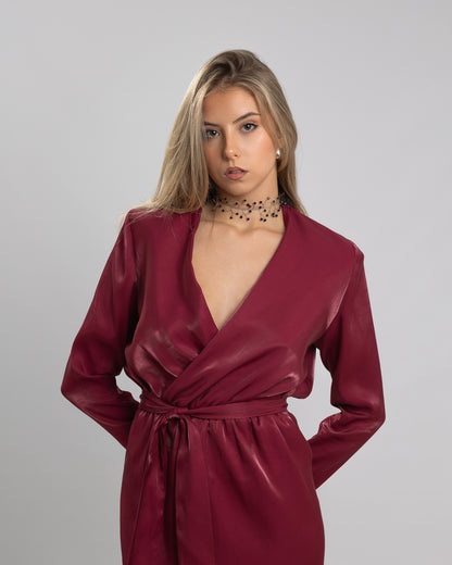 Vestido mini frunce