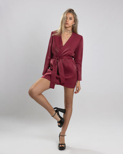 Vestido mini frunce
